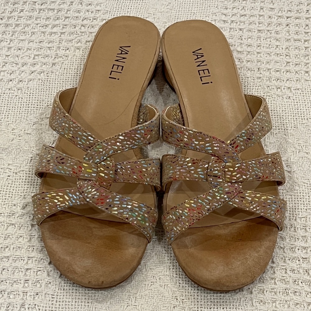 Vaneli Barto Taupe Multi Mosa Sandals - Picture 3 of 6